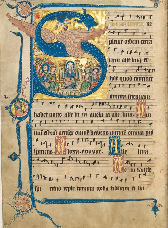 Historiated initial from the Codex Gisle, by Gisela von Kerssenbrock