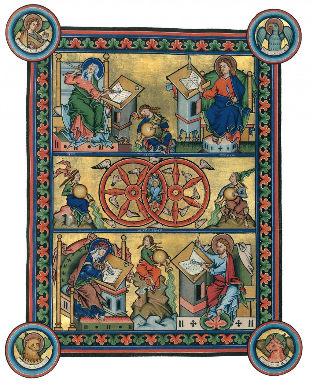 Illuminated page from the Mainz Gospels