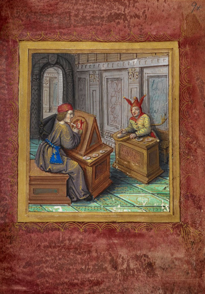 Pierre Sala's Little Book of Love, Stowe MS 955, f.9*r