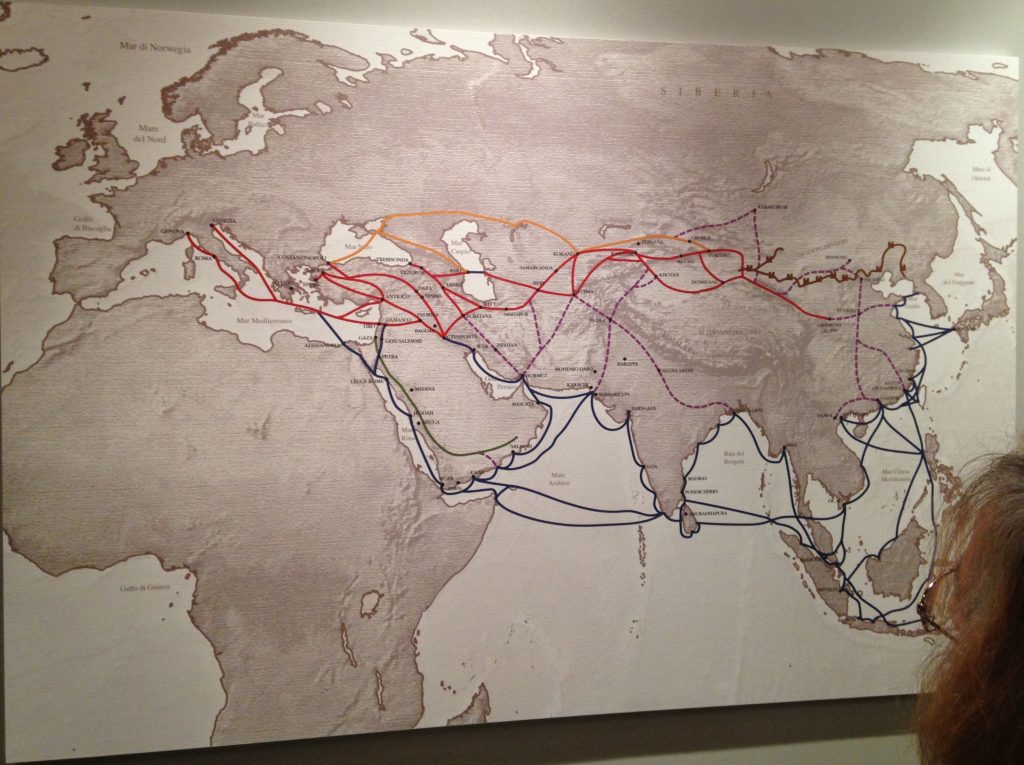 Silk road trading routes