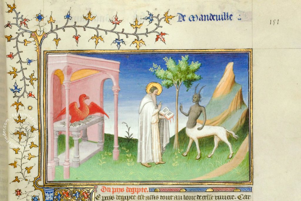 Detail on f. 191r from Travels of Jean de Mandeville