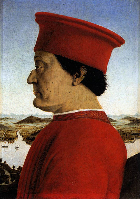 Profile portrait of Federico da Montefeltro