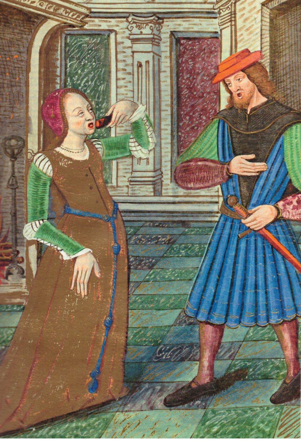 Detail of a miniature from the Canzoniere