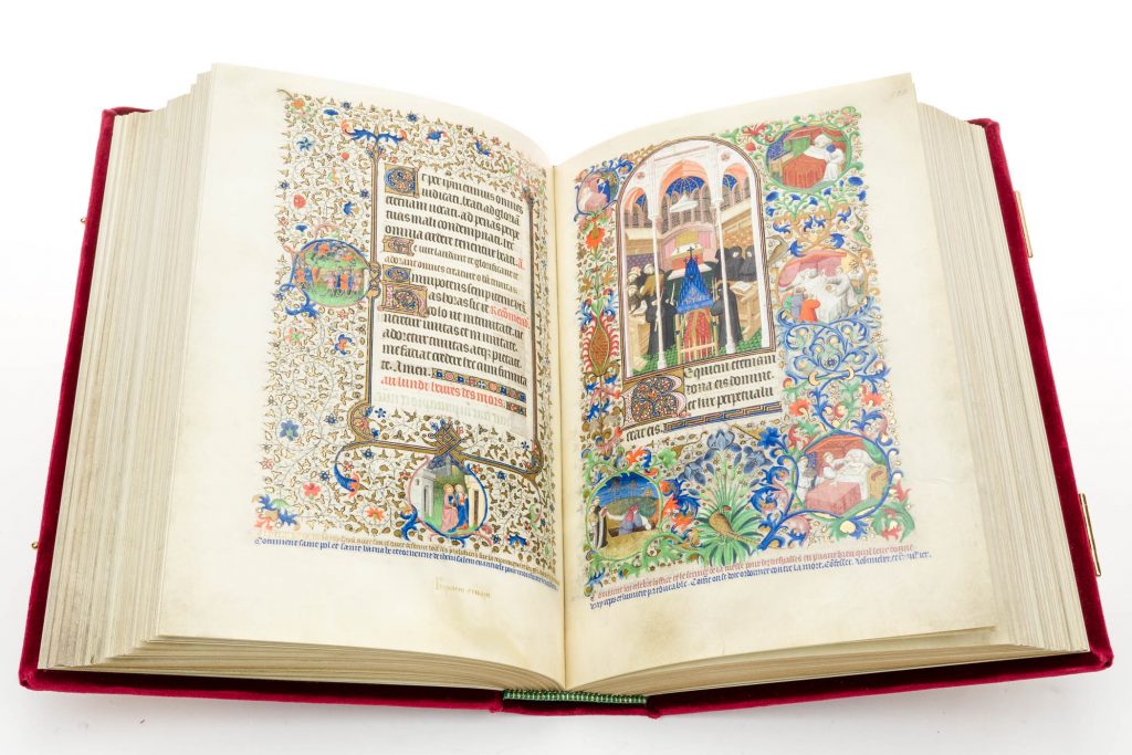 Double-page opening of the Bedford Hours