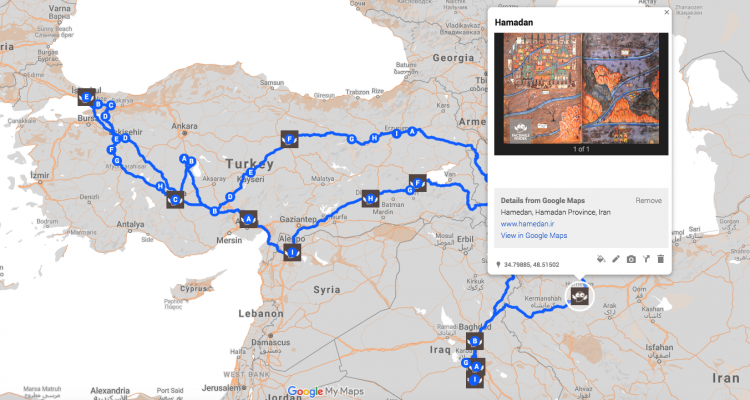 Map of Sultan Suleiman's Iraqi Campaign