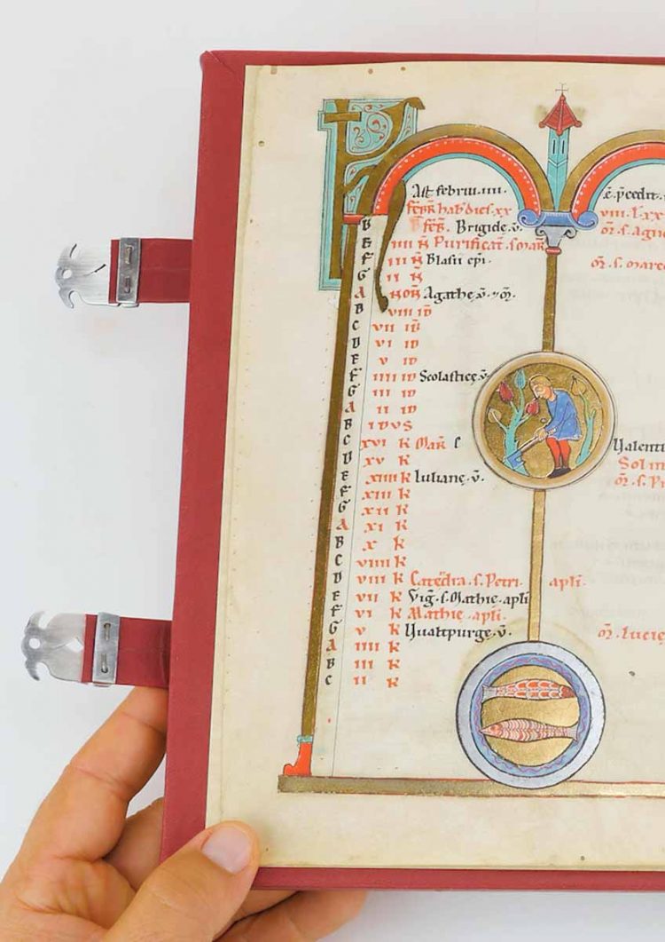 A calendar page of the Hainricus Missal